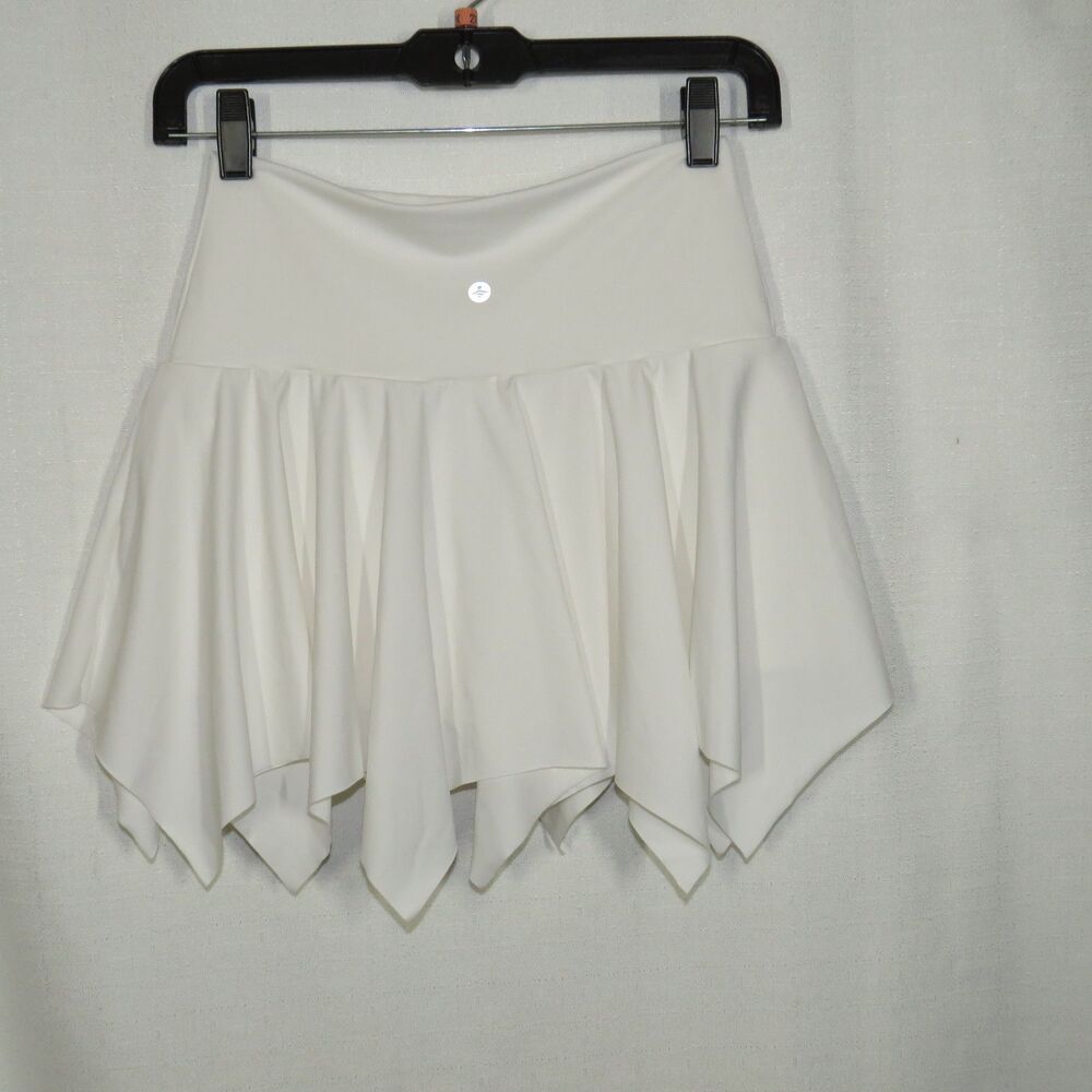 Halara Active Off White Handkerchief Hem Flare Mini Skort Size Small - Picture 6 of 9